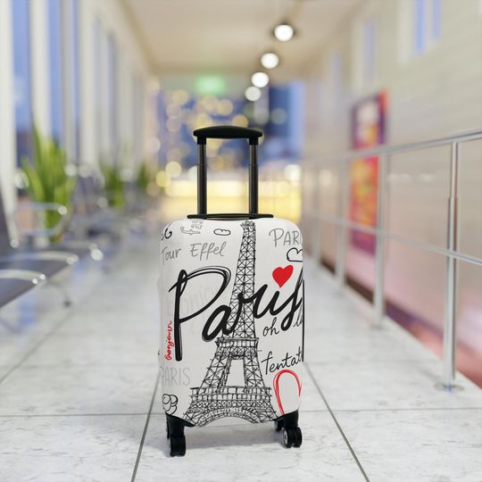 Paris Eiffel Tower Luggage Cover, Travel Suitcase Protector