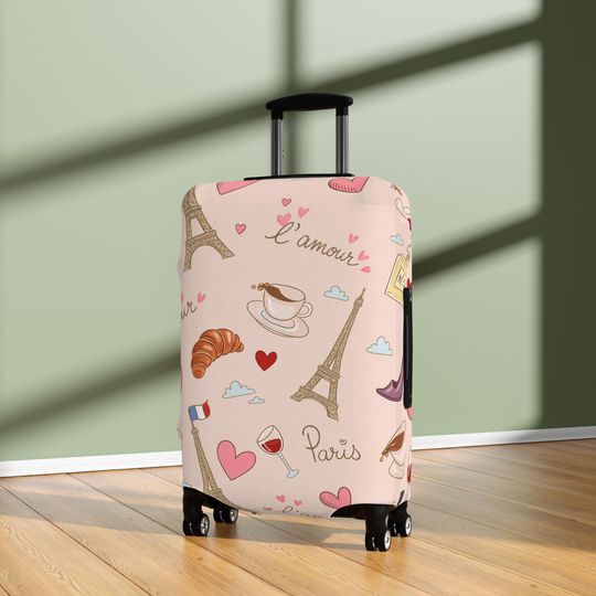 Paris Luggage Cover, Eiffel Tower, Stretch Suitcase Protector