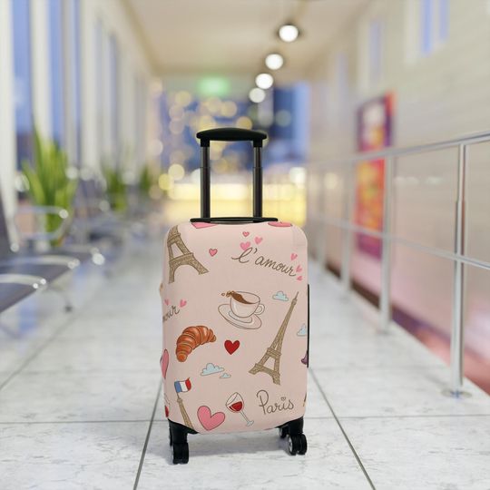 Paris Luggage Cover, Eiffel Tower, Stretch Suitcase Protector