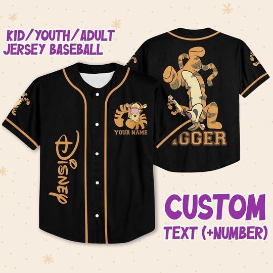 Personalize Winnie The Pooh Tigger Dancing, Custom Disney Jersey