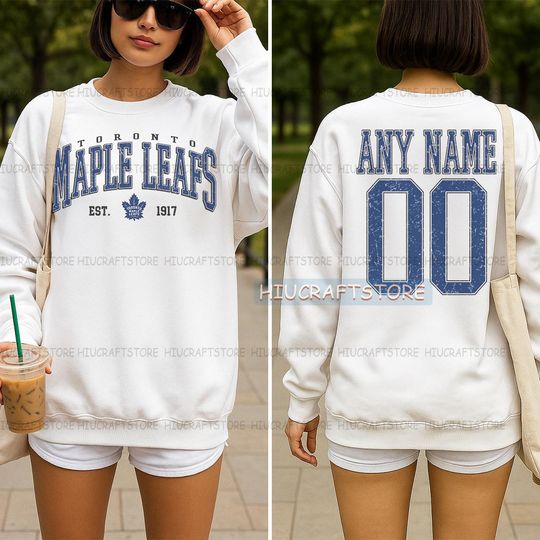 Personalized Toronto Maple Leafs Double Sided Sweatshirt