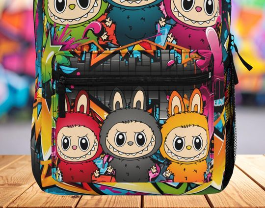 Labubu Backpack for Boys and Girls, Back to School Bag, Crew Themed Backpack