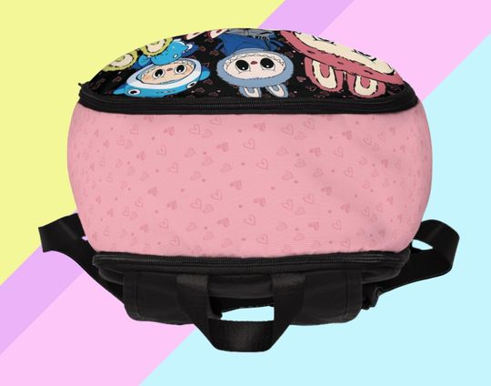 Labubu Inspired Pink Backpack - Back to School Bag