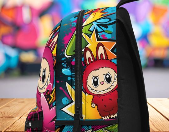 Labubu Backpack for Boys and Girls, Back to School Bag, Crew Themed Backpack