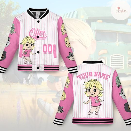 Personalized Trash Truck Baseball Jacket, Hank Trash Truck Jacket