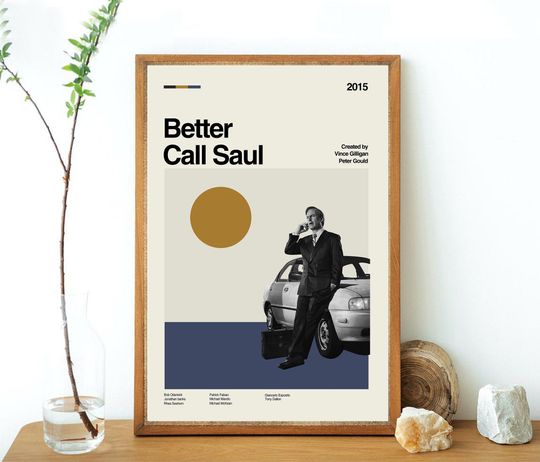 Better Call Saul - Art Print - retro-modern, vintage inspired Poster