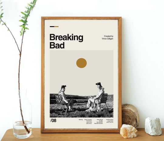 BREAKING BAD - retro-modern, vintage inspired Poster, Art Print