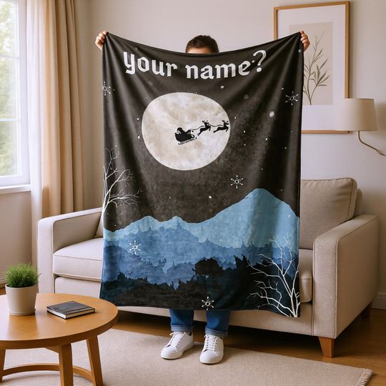 Christmas Present Blanket, Warm Holiday Throw for Kids or Adults