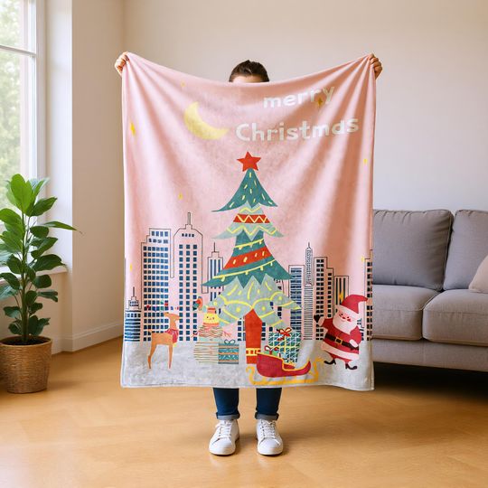 Christmas Gift Blanket, Cozy Holiday Throw for Family and Friends