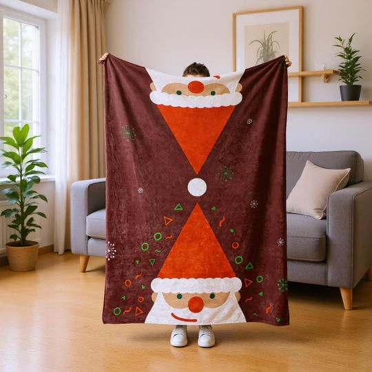 Festive Christmas Blanket, Warm Winter Throw for Holiday Decor