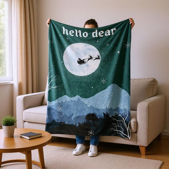 Christmas Present Blanket, Warm Holiday Throw for Kids or Adults