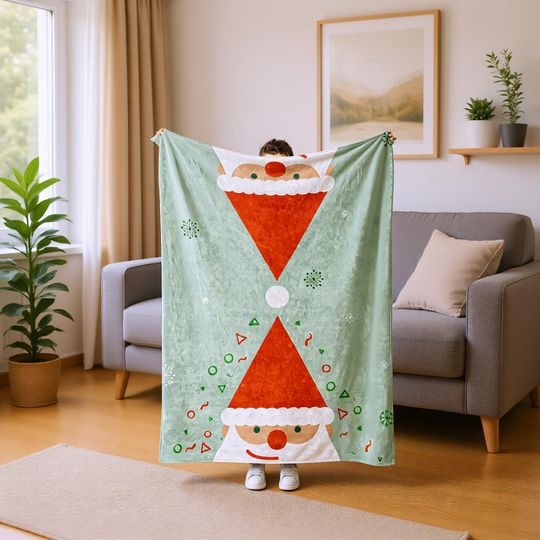 Festive Christmas Blanket, Warm Winter Throw for Holiday Decor