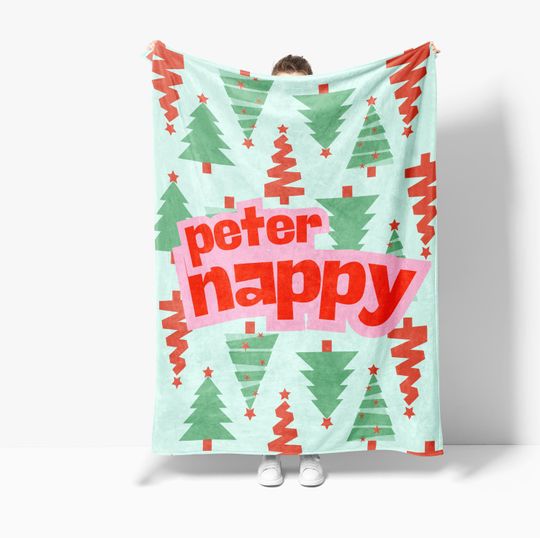 Personalized Holiday Blanket, Custom Christmas Gift Cozy Throw