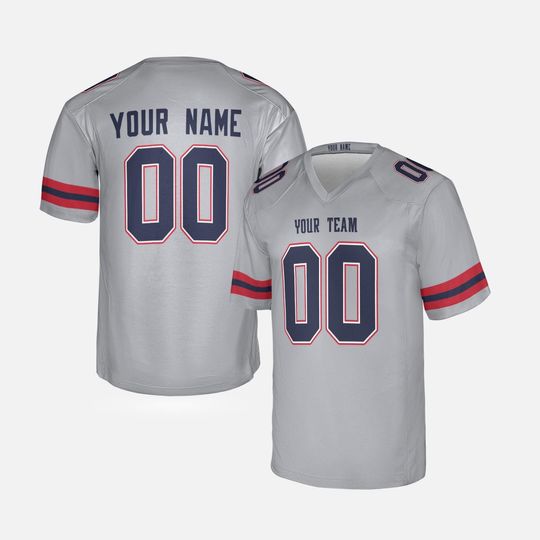 Personalized Gray Patriots Jersey: Inverted Legend Player, Add Name & Number
