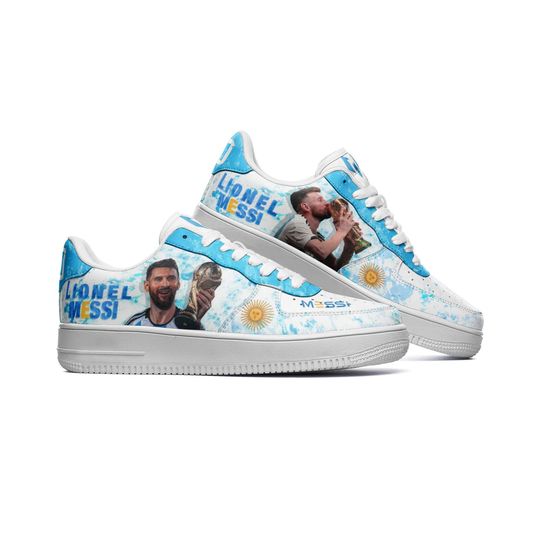 Lionel Messi Leather Low Top Sneakers