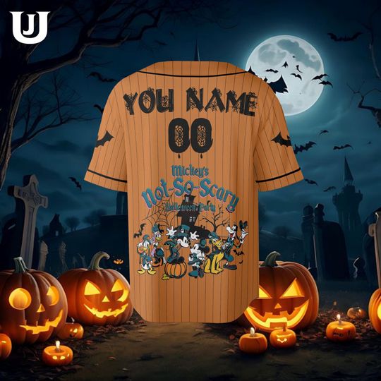 Collection Baseball Jersey, Personalized DisneyBaseball Team Jersey, Mickey Gift For Halloween Family