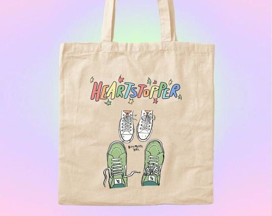 Heartstopper Boy Meets Boy Canvas Tote Bag
