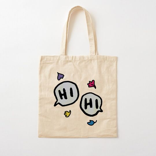 Hi Hi Heartstopper Leaves Pink Canvas Tote Bag