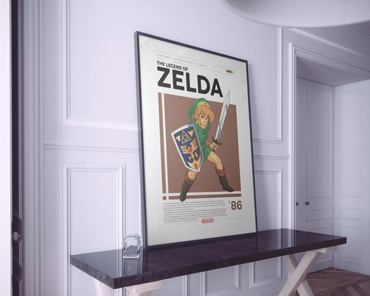 Zelda NES Poster: Retro Video Game Art