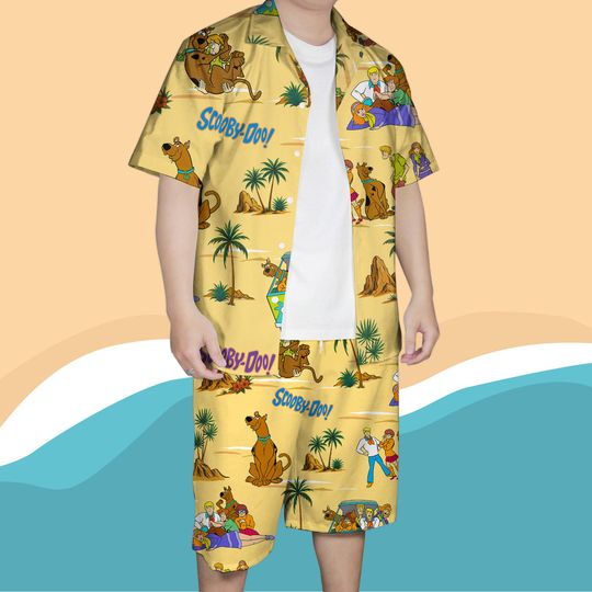 Scooby, Shaggy, and the Mystery Hawaiian Shirt Vintage Tropical Summer Outfit