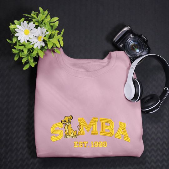 Simba Embroidered Sweatshirt, Nala Sweatshirt, The Lion King Embroidered Sweatshirt
