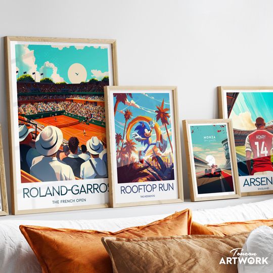 Rooftop Run Sonic print, Sonic the Hedgehog fan print, The hedgehog fan art poster, Sonic print, Game art