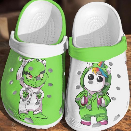 Cute Pony funny character Clogs Shoes, funny character Asymmetric Christmas Crocs Clogs, Mismatched Shoes Slippers For Kid Adults, Funny Gift