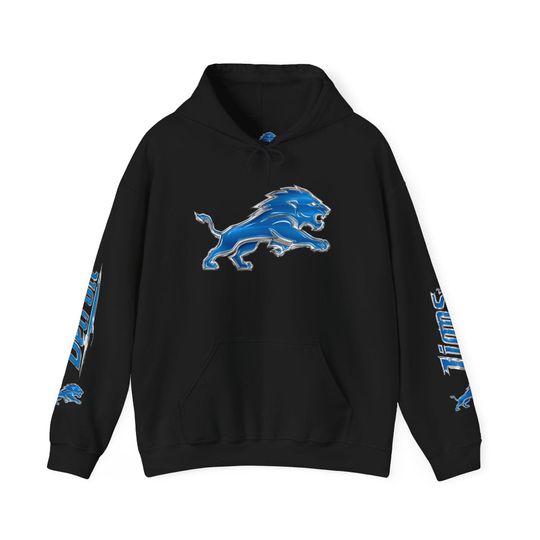 Detroit Lions Hoodie, Chrome Edition Pullover