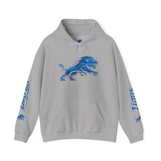Detroit Lions Hoodie, Chrome Edition Pullover