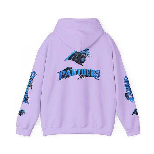 Hoodie Carolina Panthers chrome design Logo and text Hoodie | Panthers Graphic Pullover