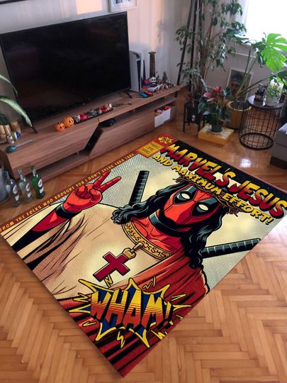 Deadpool Rug: Anti-Hero Comic Decor - Polyester Floor Rug