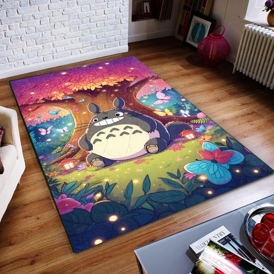 Totoro Rug, Japanese Anime Decor