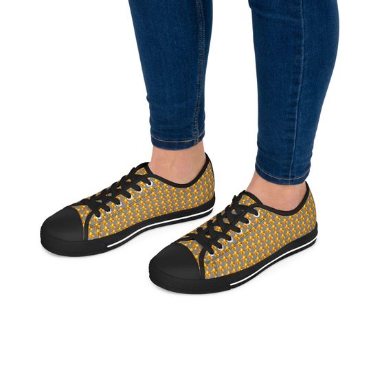 Grey Cheerful Star Patterned Women Low Top Sneakers Perfect for Spring, Casual Wear, Gifts, Festivals, Everyday Style, Unique Footwear