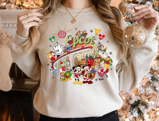 Vintage Disney Epcot Christmas Sweatshirt