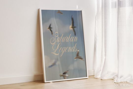 Suburban Legends Poster: Music Song Lyrics Wall Art