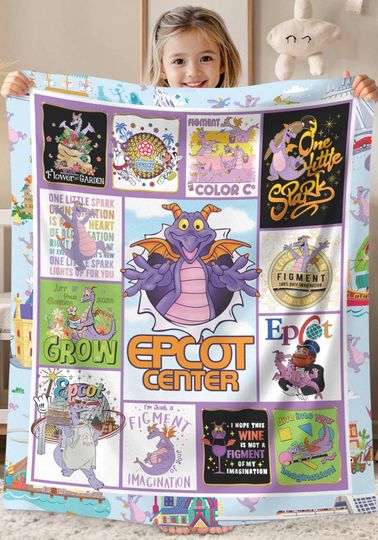 Figment Epcot Festival Of Arts Sofa Throw Blanket | Fleece Blanket