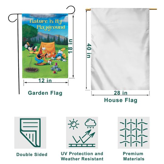 Disney Character Flag, Nature Is My Playground Flag