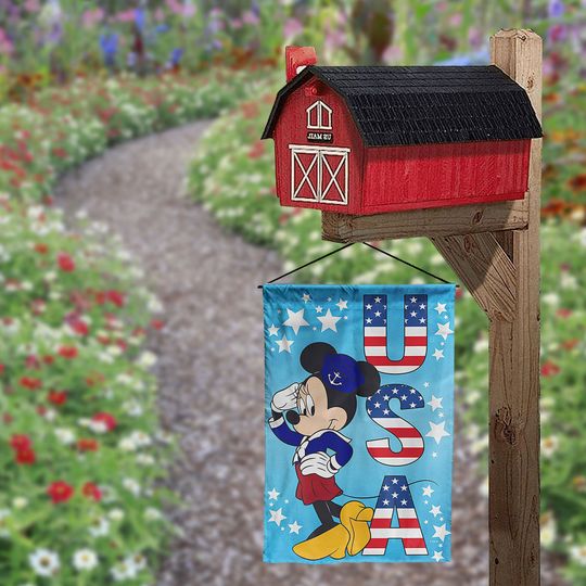 Disney Minnie Mouse Usa Flag, Disney Patriot Day Flag