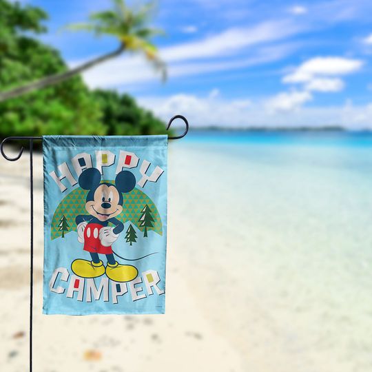 Happy Camper Flag, Disney Mickey Garden Flag