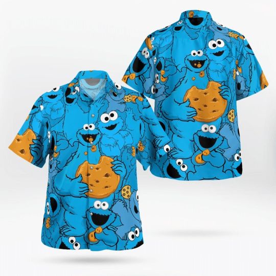 Cookie Monster Hawaii Shirt, Muppets Tropical Shirt