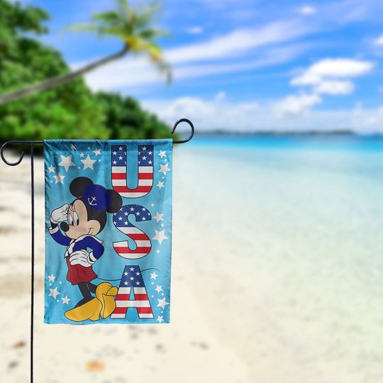 Disney Minnie Mouse Usa Flag, Disney Patriot Day Flag