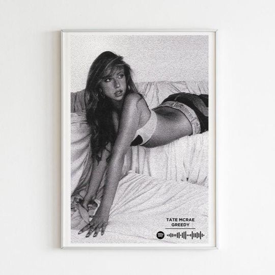Tate McRae Greedy Album Poster with Spotify Code - Vertical Matte Music Print