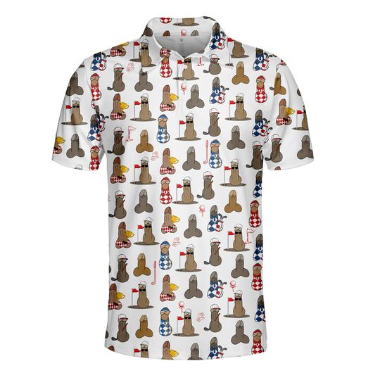 Funny Golf Polo Shirt for Men and Women, Short Sleeve Button-Up, Golf Lover Gift, Bachelor Gift