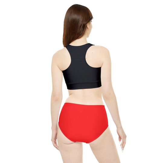 Bikini Set, Mickey Mouse inspired, Disney Swimsuit, Two Piece Swimwear, Cute Bathing Suit, Beach Vacation Outfit