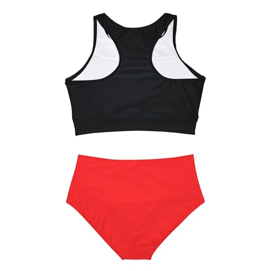 Bikini Set, Mickey Mouse inspired, Disney Swimsuit, Two Piece Swimwear, Cute Bathing Suit, Beach Vacation Outfit