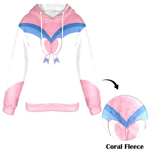 Eeveelutions Fluffy Coral fleece hoodie