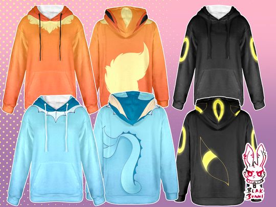 Eeveelutions Fluffy Coral fleece hoodie