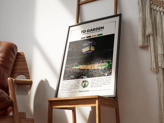 TD Garden Poster | Boston Celtics Poster | NBA Stadium Poster | Sports Poster | Field Wall Art | Basketball Fan Gift Print