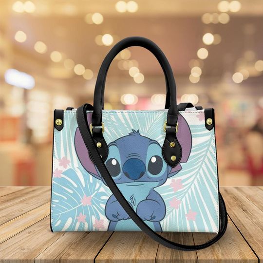 Cute Stitch Handbag, Stitch Women Leather Handbag, Best Gift Mother's Day
