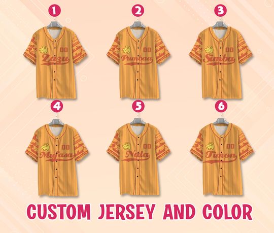 Custom Name Disney The Lion King Baseball Jersey, Safari Animal Kingdom Family Jersey, Hakuna Matata Jersey, Disney Jersey, Lion King Jersey